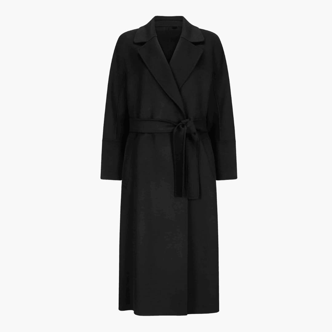 PRISCILLA | Womens Long Winter Overcoat - Belted Trench Coat Style