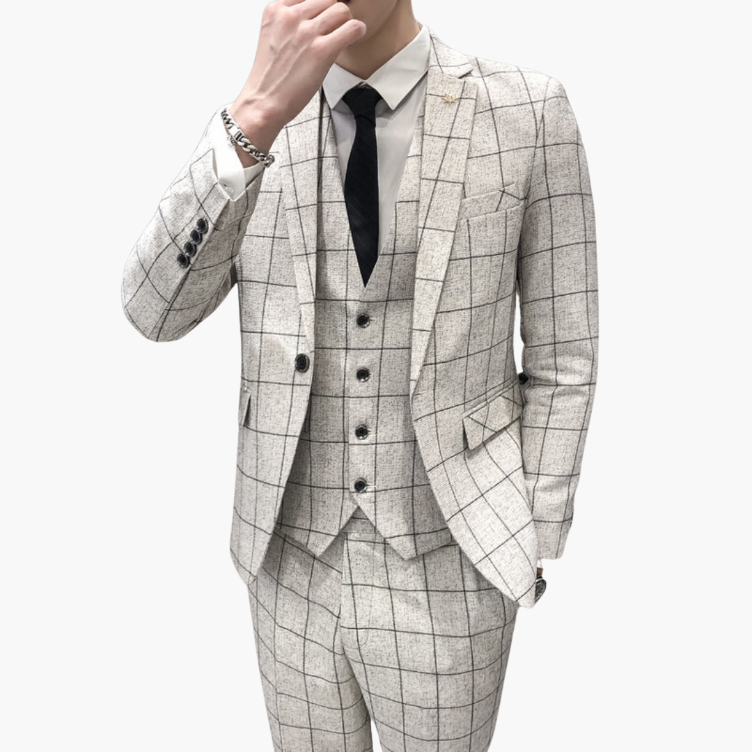ERIC | Stylish Tailored Fit Men’s 3-Piece Suit for Weddings and Special Events