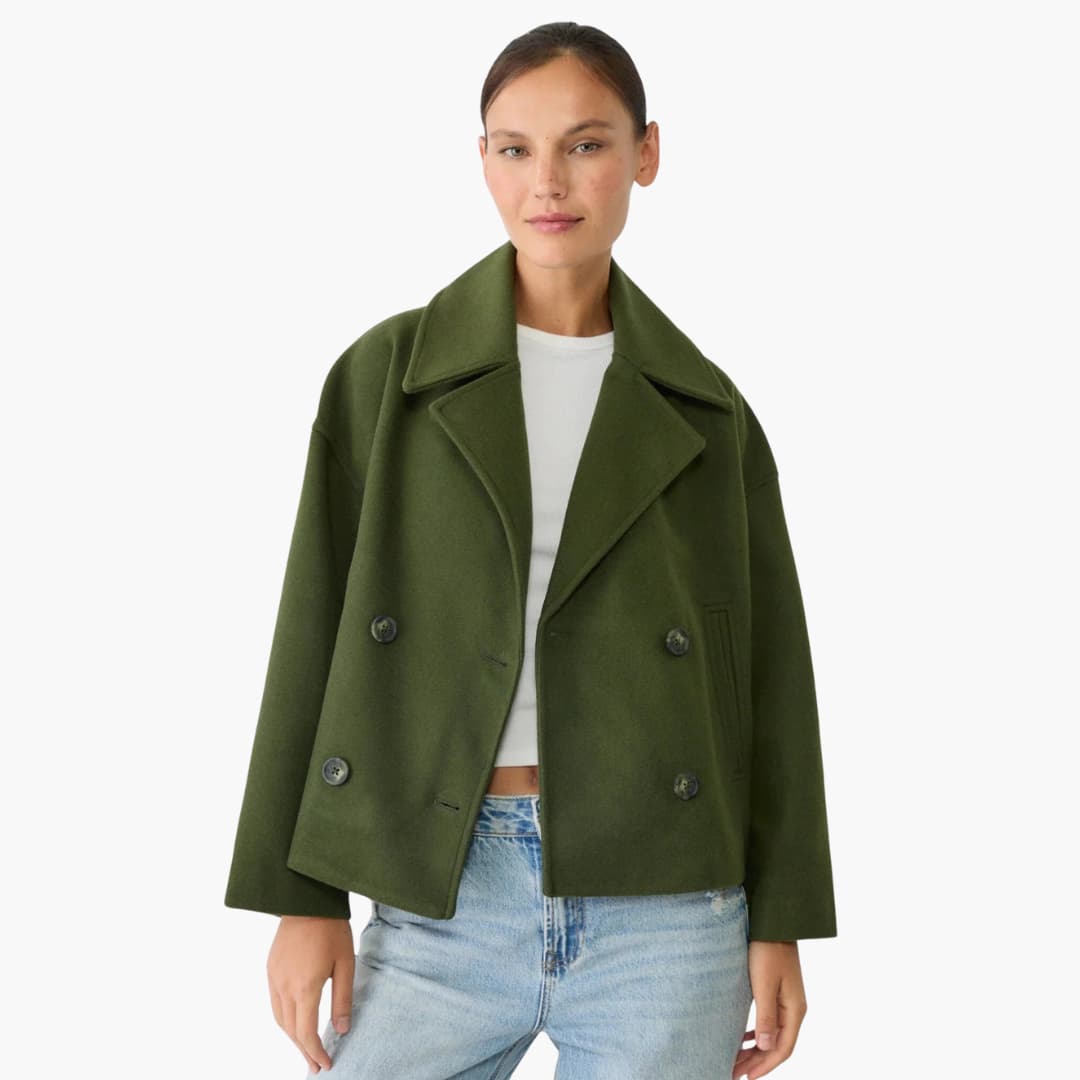 RAISA | Long-Sleeve Cropped Double-Breasted Jacket for Women
