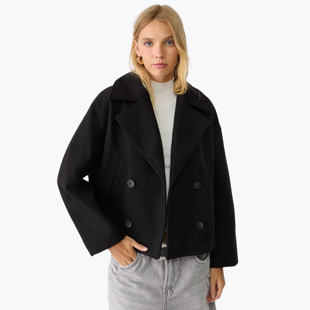 RAISA | Long-Sleeve Cropped Double-Breasted Jacket for Women