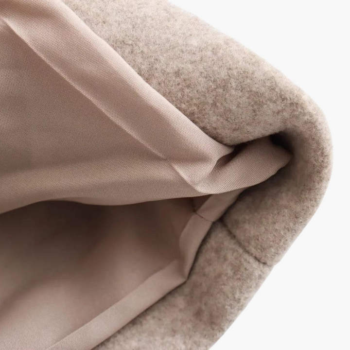 AVA | Long Wool-Blend Winter Coat - Elegant Outerwear for Women