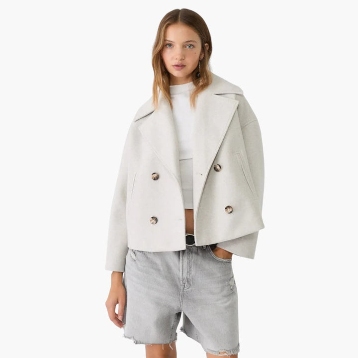 RAISA | Long-Sleeve Cropped Double-Breasted Jacket for Women