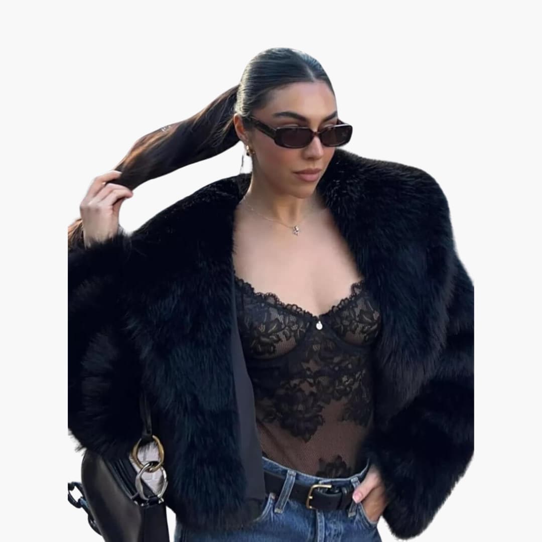 SARA | Luxurious Faux Fur Jacket - Women's Winter Elegance