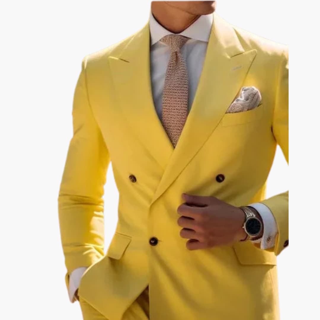 JEFFREY | Double-Breasted Slim Fit Suit for Men - Wedding Guest Formalwear