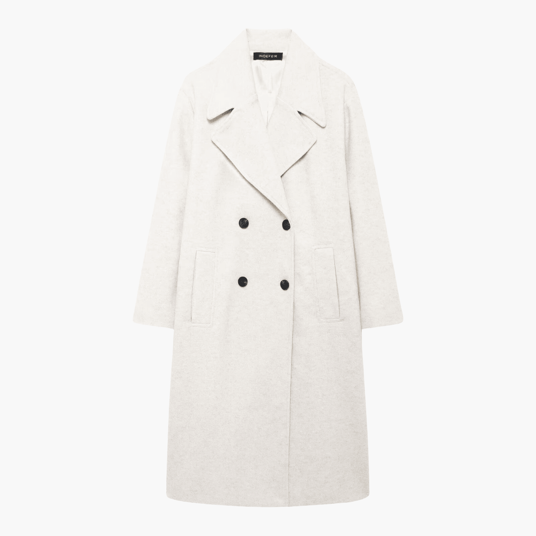 AVA | Long Wool-Blend Winter Coat - Elegant Outerwear for Women