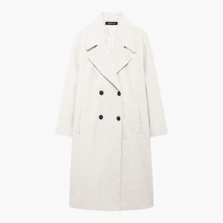 AVA | Long Wool-Blend Winter Coat - Elegant Outerwear for Women