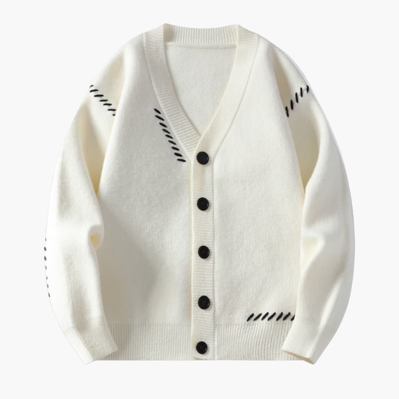 Men’s Button Up Knitted Cardigan with V-Neck