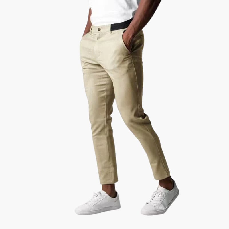 Men’s Chino Trousers with Button Closure and Side Pockets