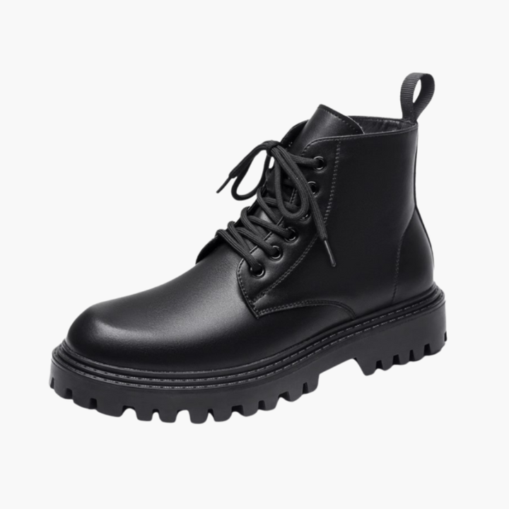 Men’s Lace-Up Combat Boots with Chunky Sole