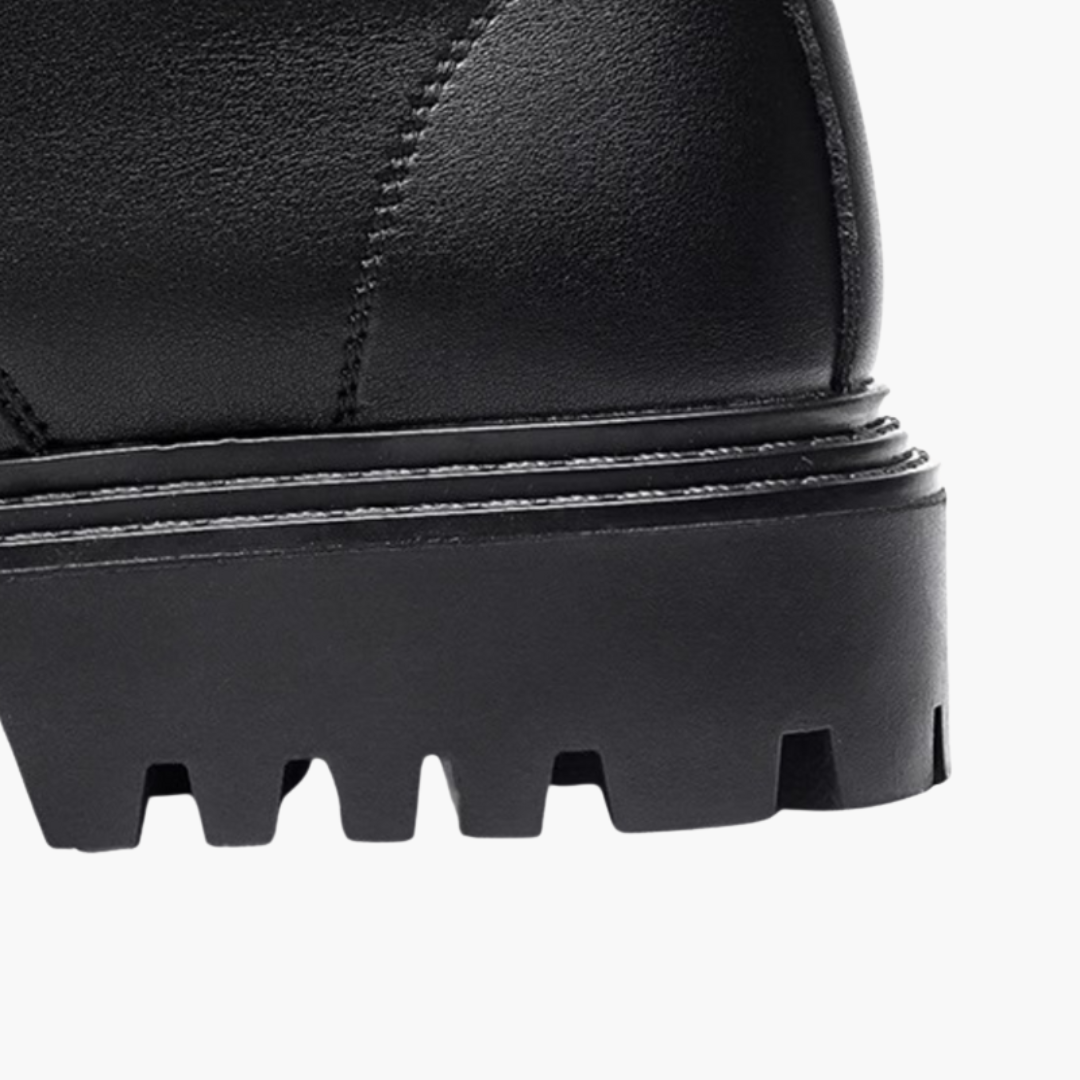 Men’s Lace-Up Combat Boots with Chunky Sole