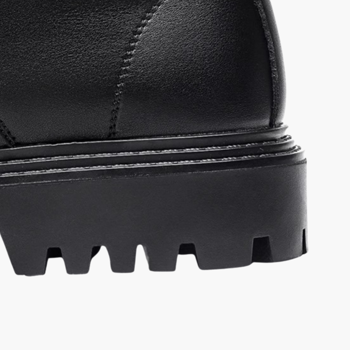 Men’s Lace-Up Combat Boots with Chunky Sole