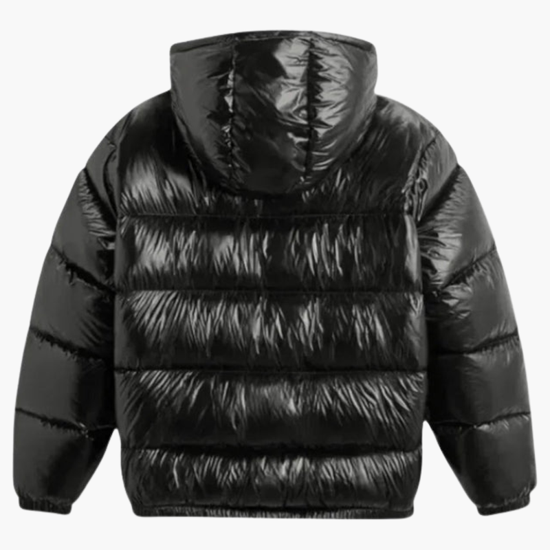 Men’s Quilted Jacket with Hood and Front Zip