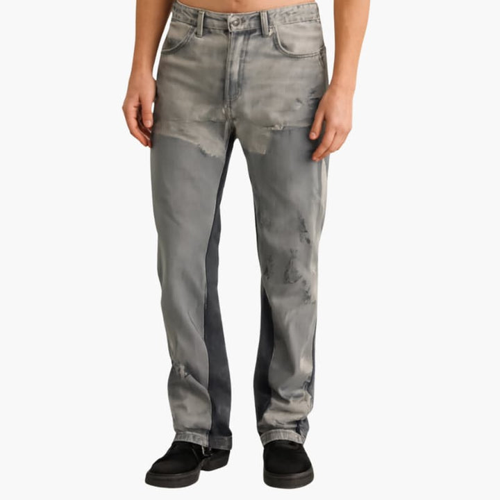 Men’s Stacked Jeans with Extended Inseam and Five Pockets