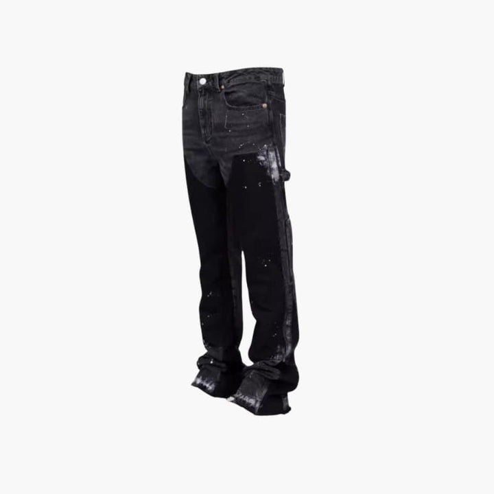Men’s Stacked Jeans with Extended Inseam and Five Pockets