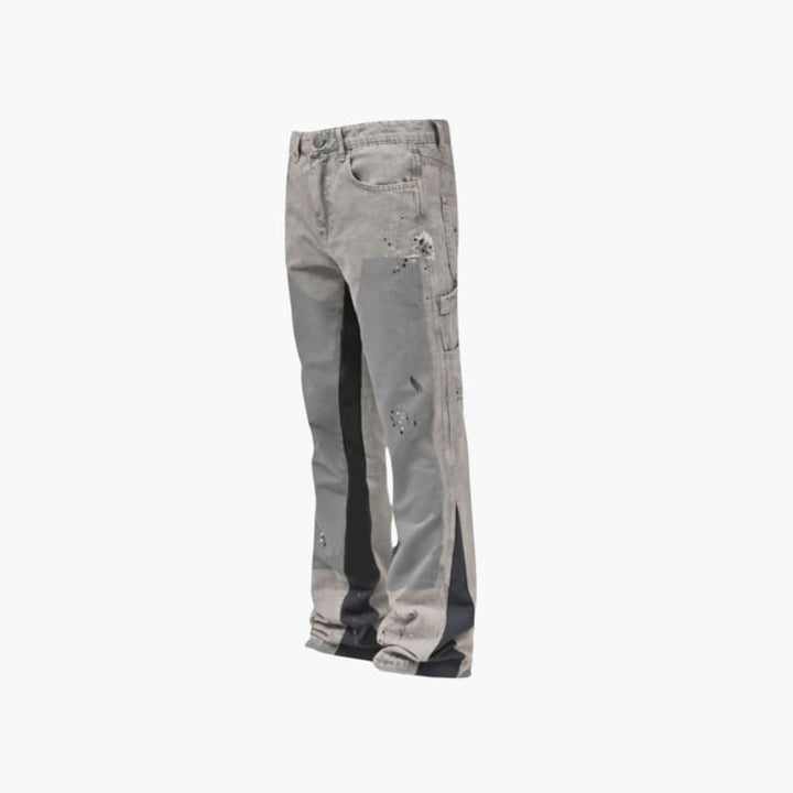 Men’s Stacked Jeans with Extended Inseam and Five Pockets