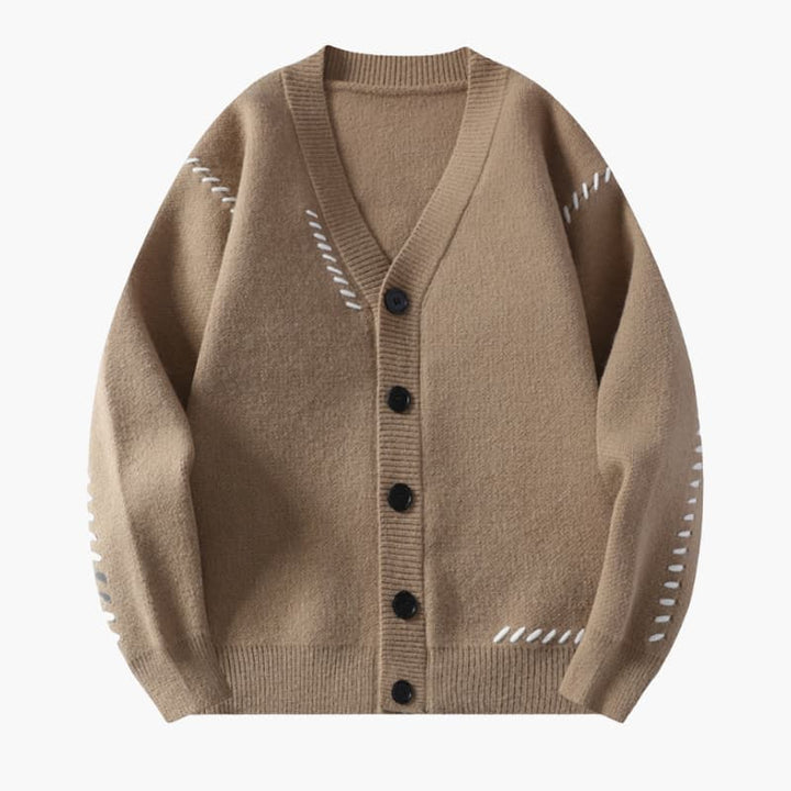 Men’s Button Up Knitted Cardigan with V-Neck