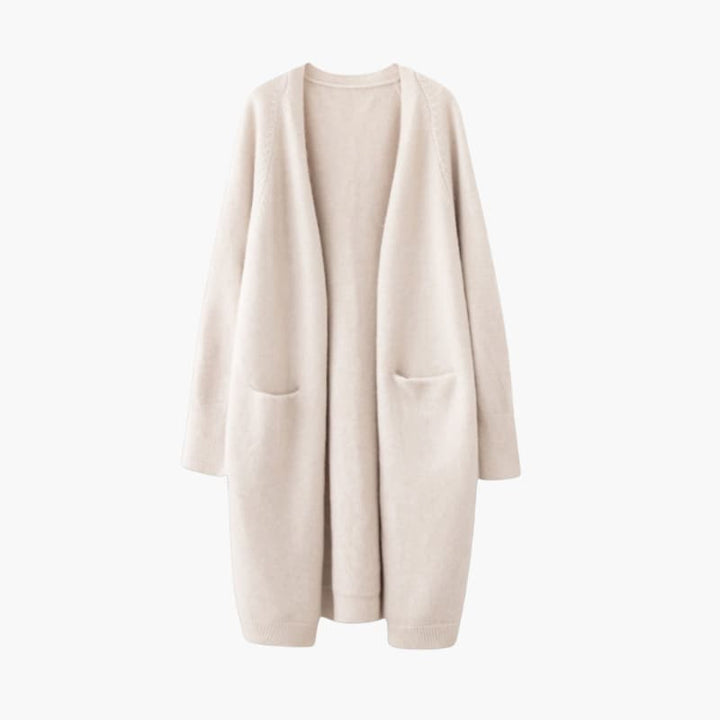 Women’s Long Open-Front Cardigan with Pockets