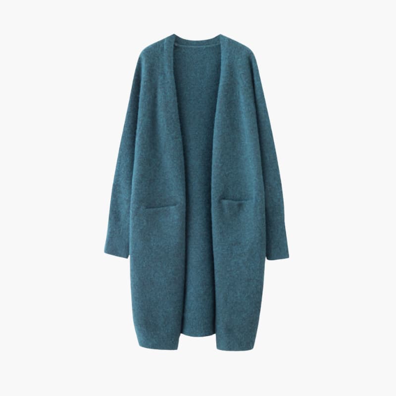 Women’s Long Open-Front Cardigan with Pockets