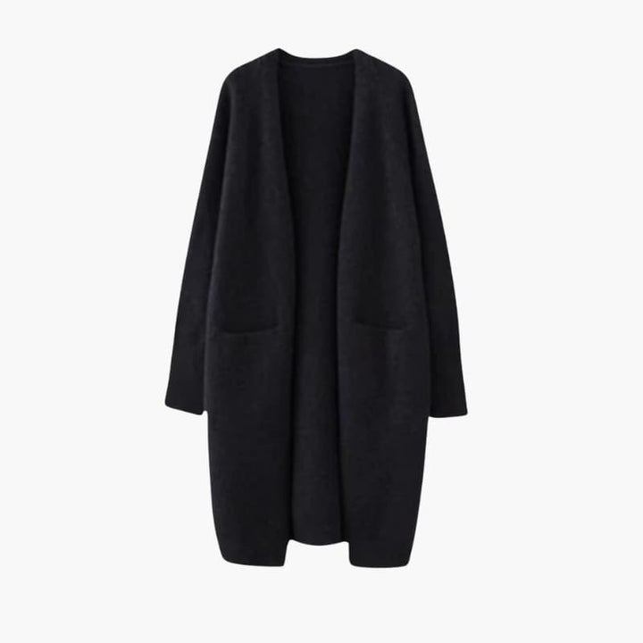 Women’s Long Open-Front Cardigan with Pockets