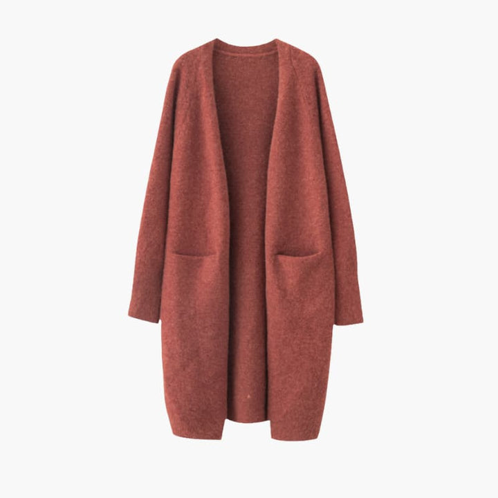 Women’s Long Open-Front Cardigan with Pockets
