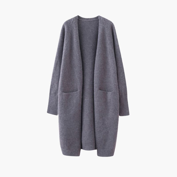 Women’s Long Open-Front Cardigan with Pockets
