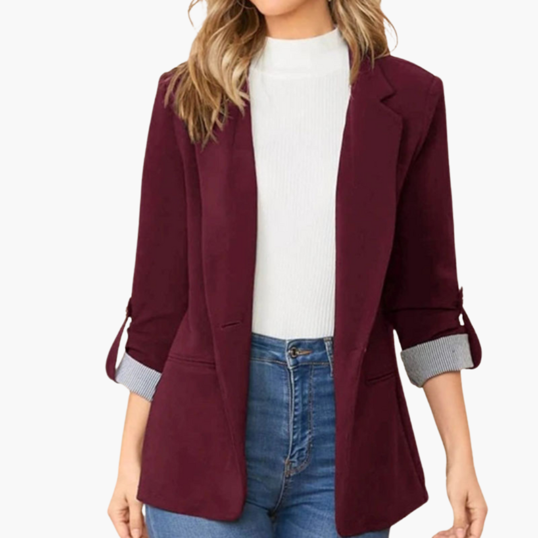 Women’s Open-Front Blazer with Sleeves