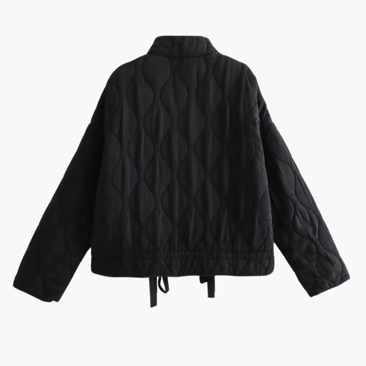 Women’s Quilted Jacket with Front Zip Fastening and Long Sleeves