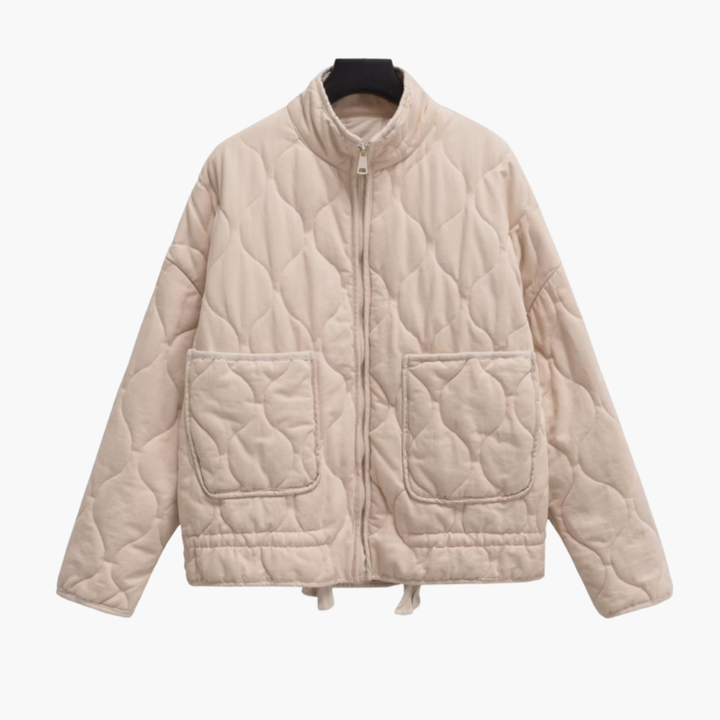 Women’s Quilted Jacket with Front Zip Fastening and Long Sleeves